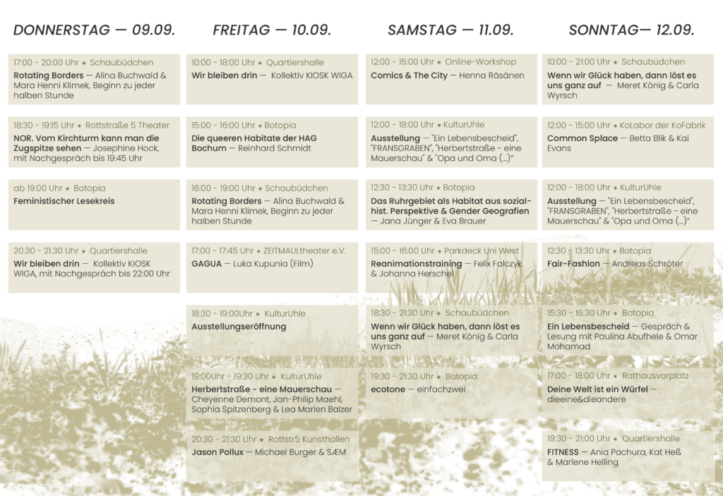 Programmübersicht ZeitZeug_Festival 2021